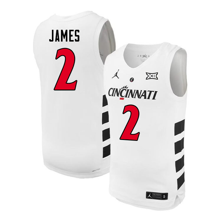 Jizzle James Cincinnati Jersey,Cincinnati Bearcats #2 Jizzle James Basketball Jersey Youth-White